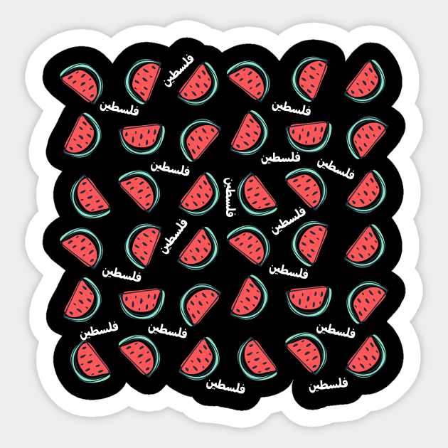 Watermelon Palestine Palestinian Sticker by The WYLD Tribe